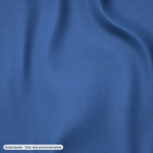 Viyela estampada florecitas azul y mostaza — 100% algodón