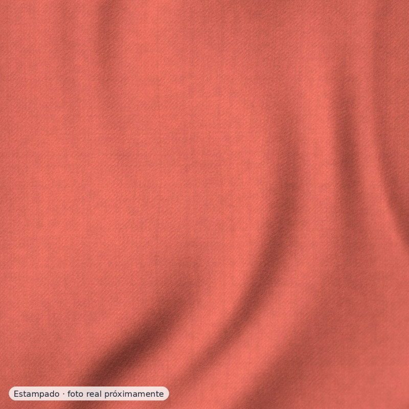 Viyela estampada florecitas coral y teja — 100% algodón