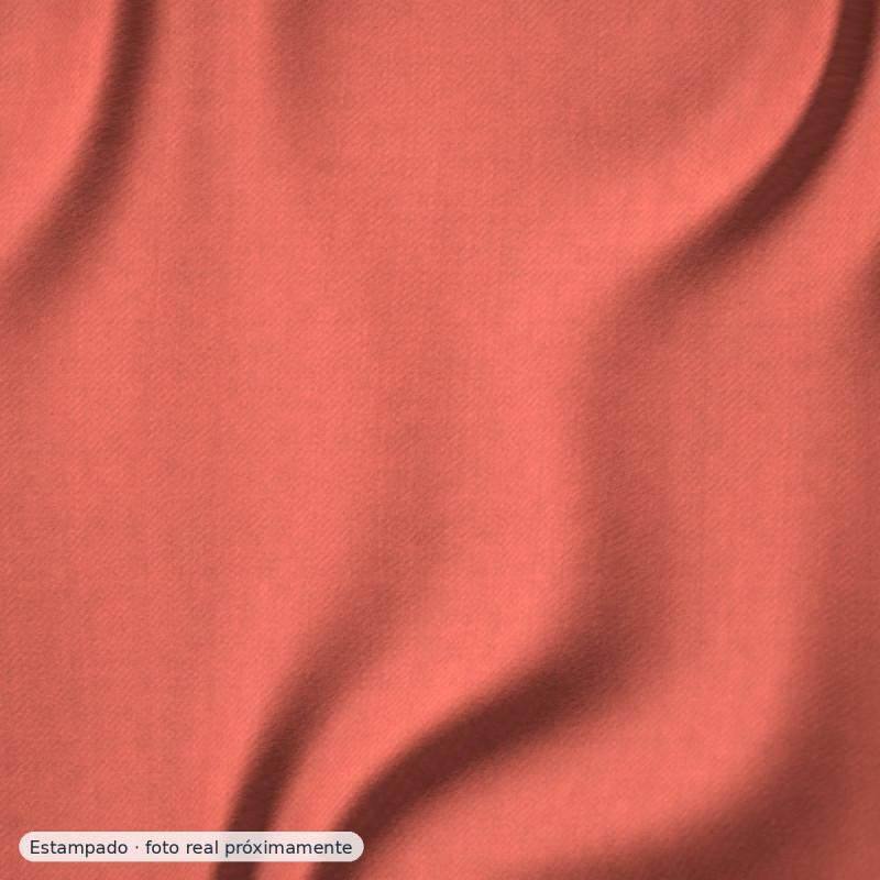 Viyela estampada florecitas coral y verde — 100% algodón