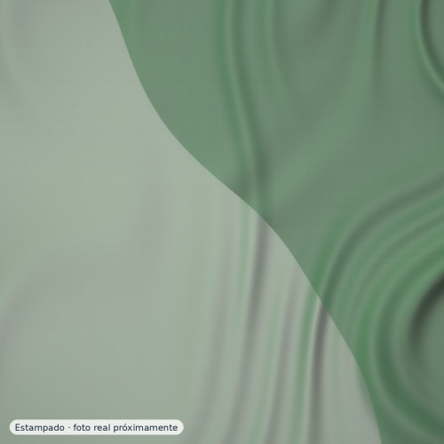 Voile algodón estampado semillas botánicas verde — 100% algodón
