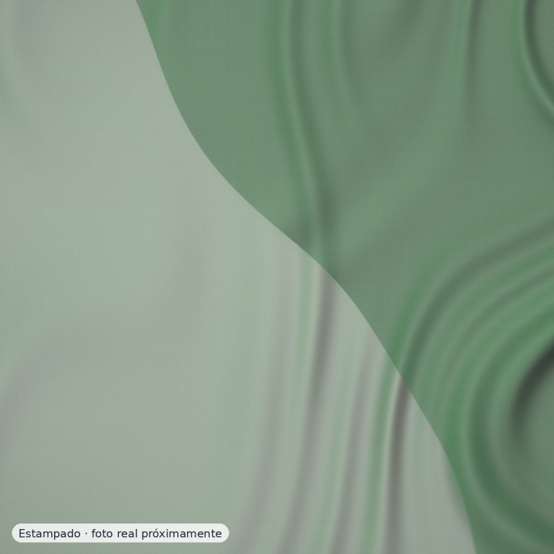 Voile algodón estampado semillas botánicas verde — 100% algodón