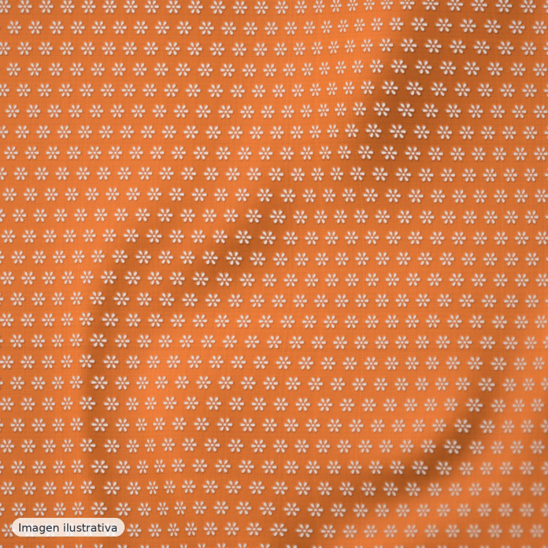 Voile naranja bordado beige — 40% viscosa