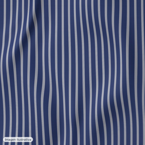 Voile rayas indigo — 100% algodón