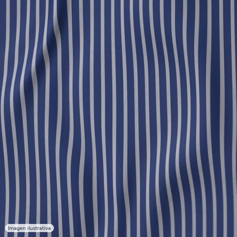 Voile rayas indigo — 100% algodón